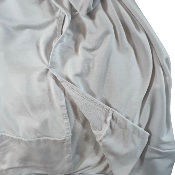 Another Love Oversized Cropped Hoodie White Small Keyhole Sides Short Fitted Slv - Picture 3 of 8